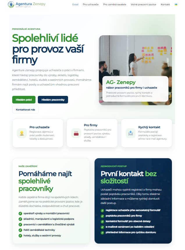 Web Agentura ZENEPY