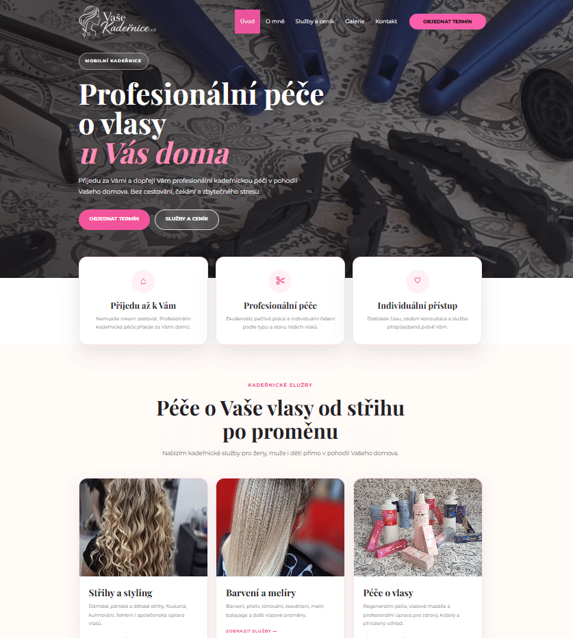 Web Vaše kadeřnice