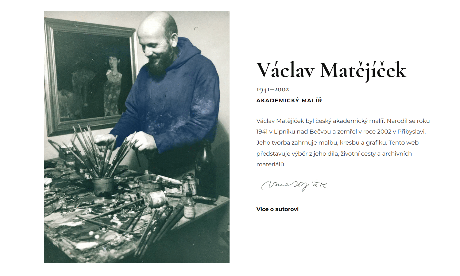 Web akademického malíře Václava Matějíčka